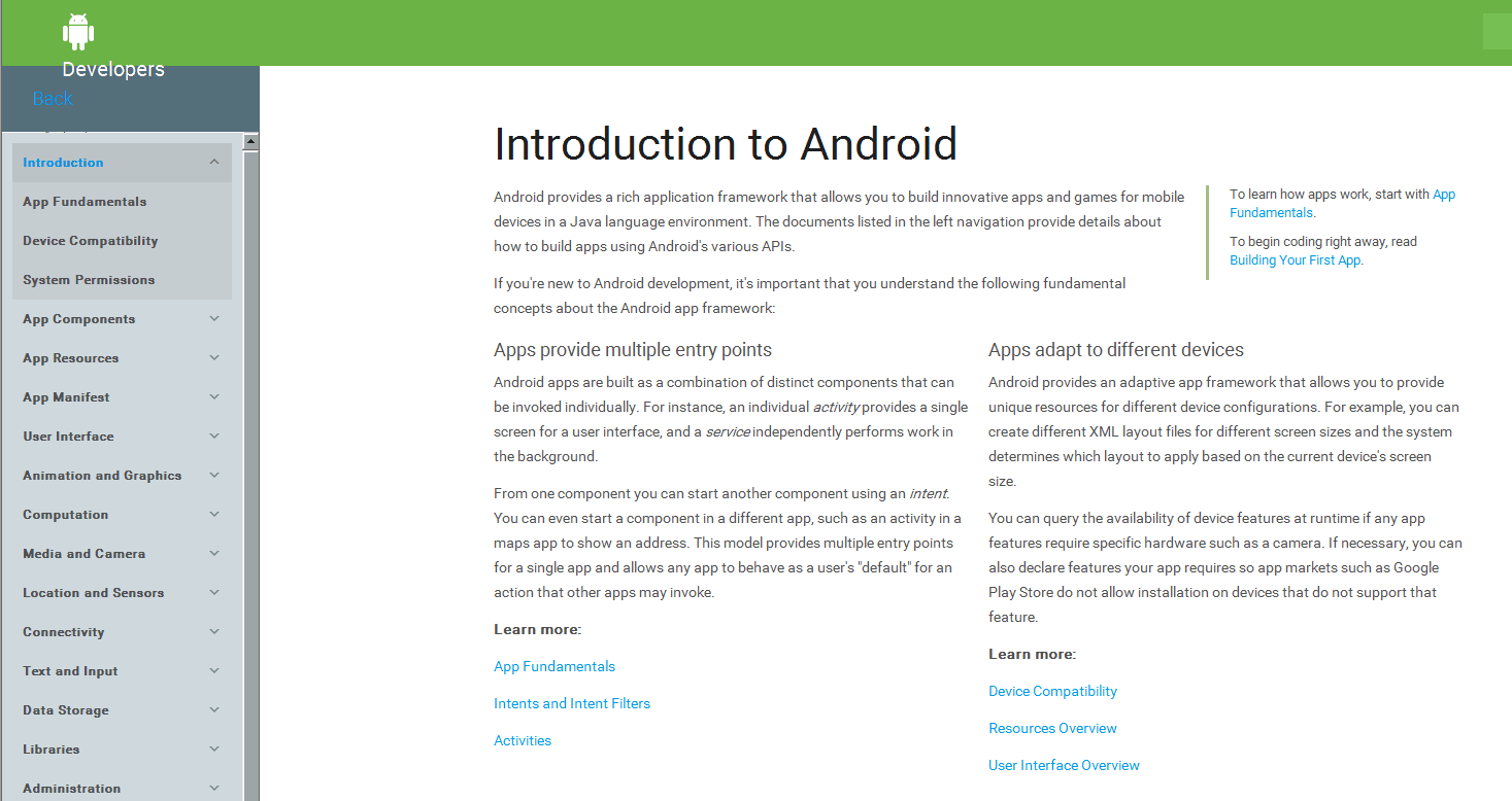 Android API Guides