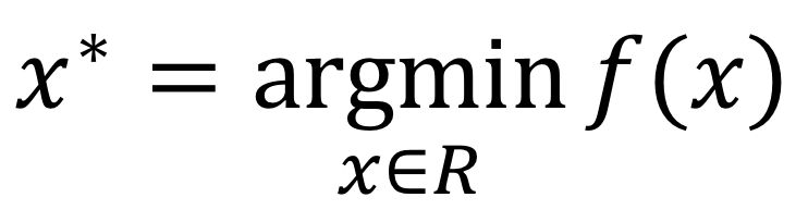 argmin f(x)公式